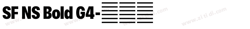 SF NS Bold G4字体转换